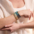 Indigo Dunes | Argent sterling 925 | Enveloppe en verre Firefly